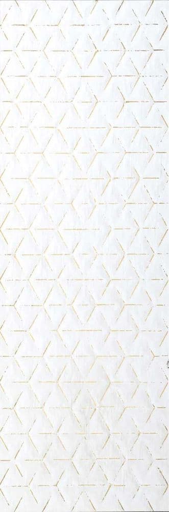 PURA BIANCO ROMBO TRACCE ORO Rett 50x150